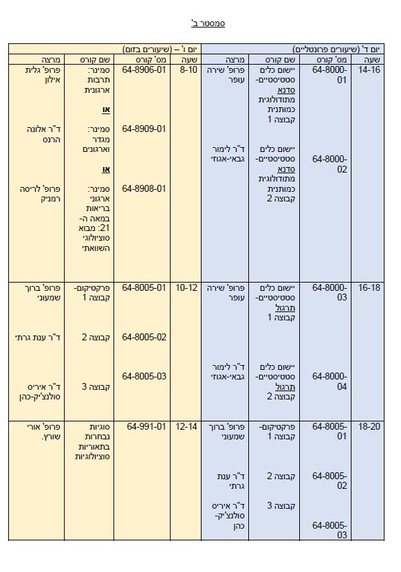 מערכת שעות